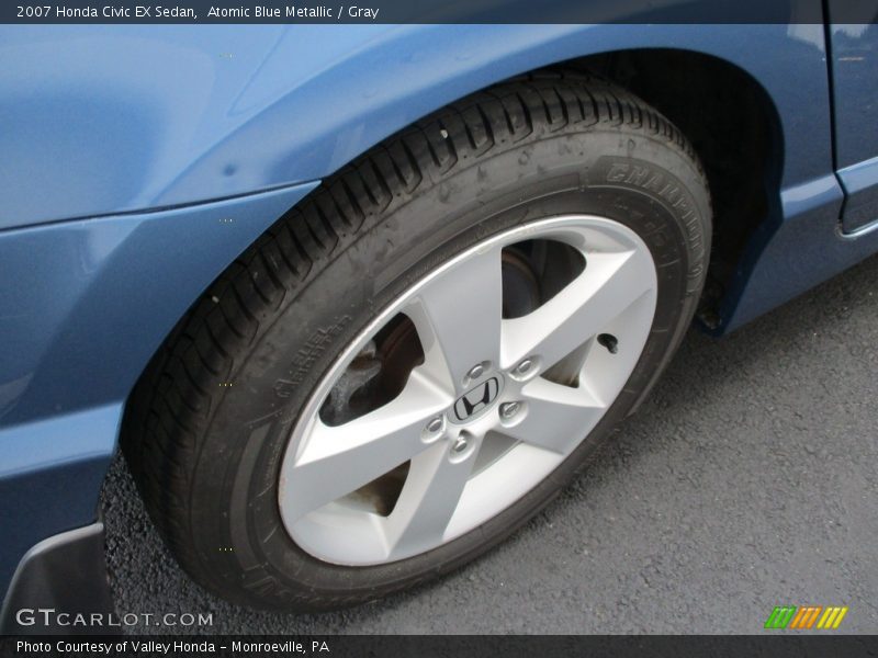 Atomic Blue Metallic / Gray 2007 Honda Civic EX Sedan