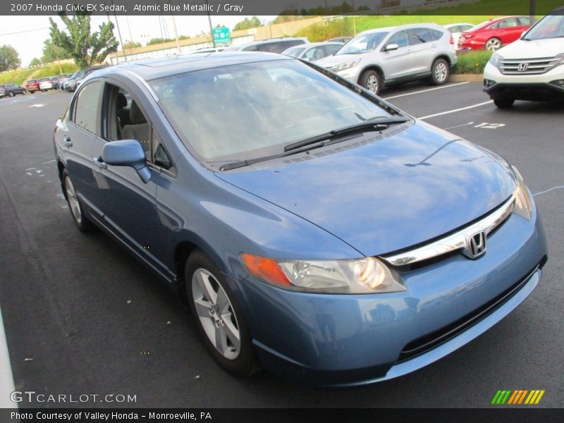 Atomic Blue Metallic / Gray 2007 Honda Civic EX Sedan