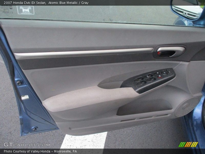 Atomic Blue Metallic / Gray 2007 Honda Civic EX Sedan