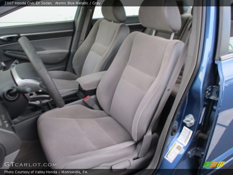 Atomic Blue Metallic / Gray 2007 Honda Civic EX Sedan