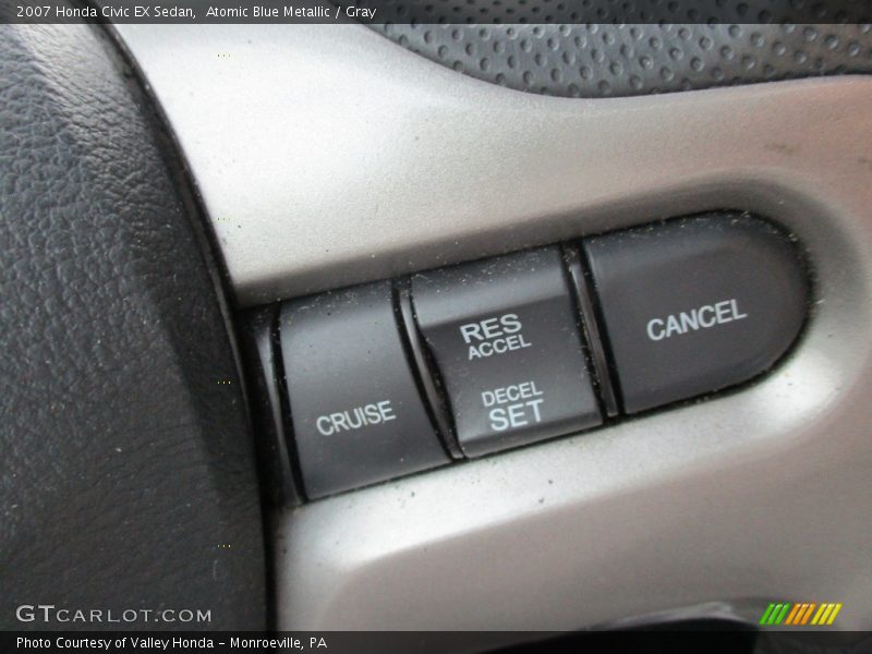 Atomic Blue Metallic / Gray 2007 Honda Civic EX Sedan