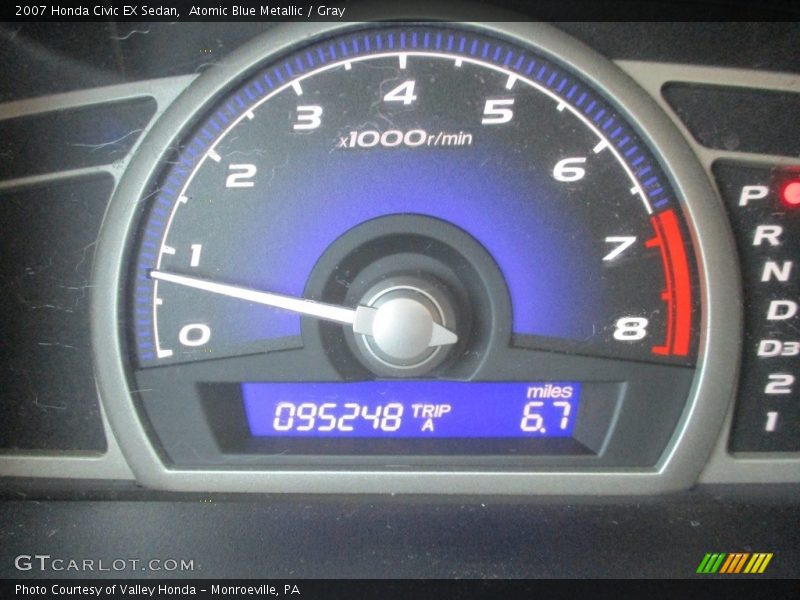 Atomic Blue Metallic / Gray 2007 Honda Civic EX Sedan