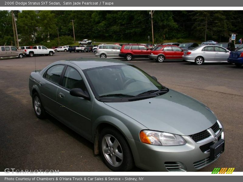 Satin Jade Pearlcoat / Taupe 2006 Dodge Stratus SXT Sedan