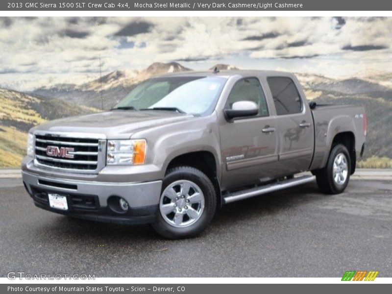 Mocha Steel Metallic / Very Dark Cashmere/Light Cashmere 2013 GMC Sierra 1500 SLT Crew Cab 4x4
