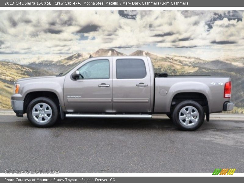 Mocha Steel Metallic / Very Dark Cashmere/Light Cashmere 2013 GMC Sierra 1500 SLT Crew Cab 4x4