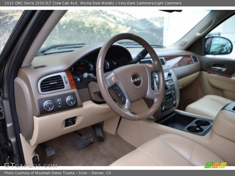 Mocha Steel Metallic / Very Dark Cashmere/Light Cashmere 2013 GMC Sierra 1500 SLT Crew Cab 4x4