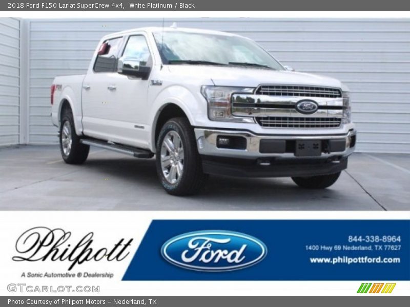 White Platinum / Black 2018 Ford F150 Lariat SuperCrew 4x4