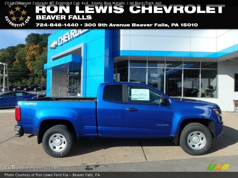 Kinetic Blue Metallic / Jet Black/Dark Ash 2019 Chevrolet Colorado WT Extended Cab 4x4