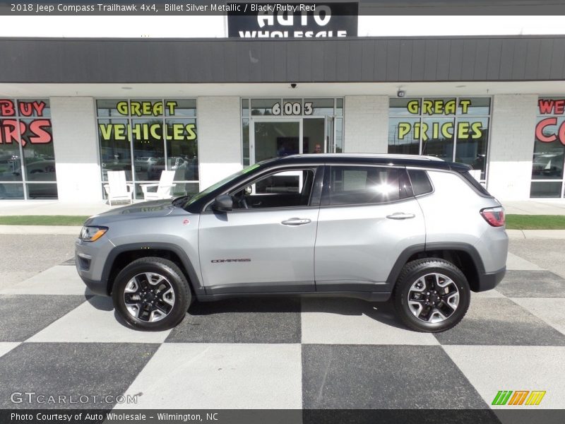 Billet Silver Metallic / Black/Ruby Red 2018 Jeep Compass Trailhawk 4x4