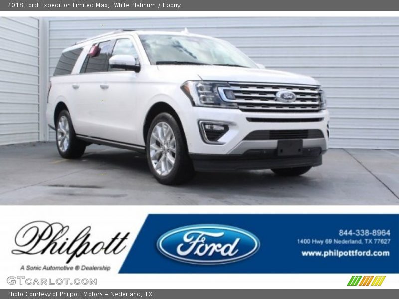 White Platinum / Ebony 2018 Ford Expedition Limited Max