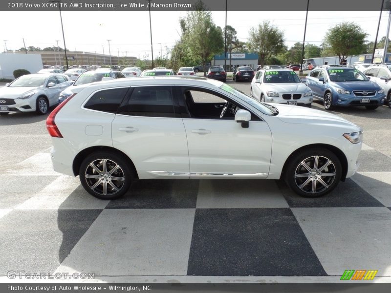Ice White / Maroon Brown 2018 Volvo XC60 T6 AWD Inscription