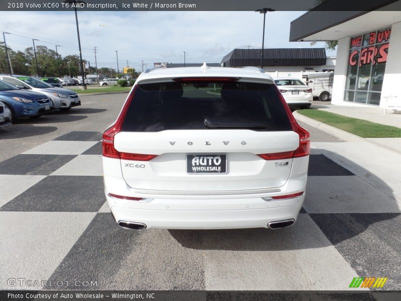 Ice White / Maroon Brown 2018 Volvo XC60 T6 AWD Inscription