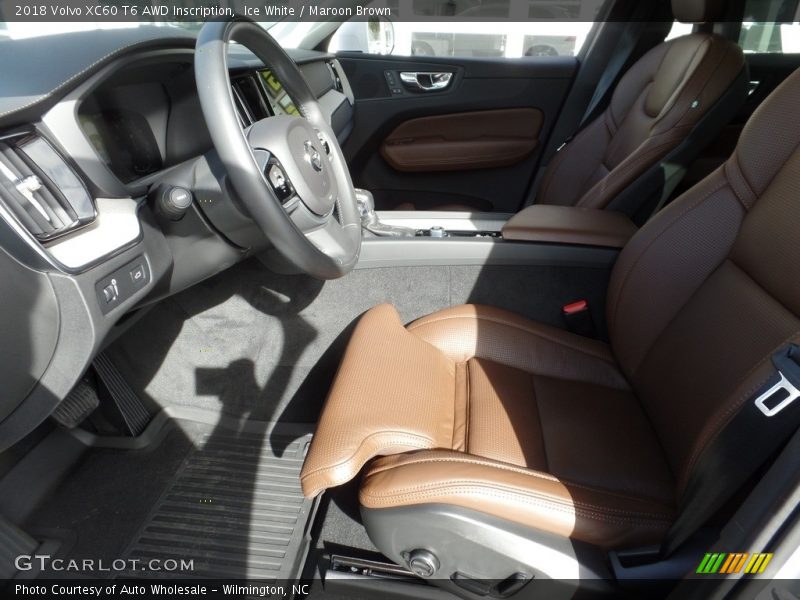 Ice White / Maroon Brown 2018 Volvo XC60 T6 AWD Inscription