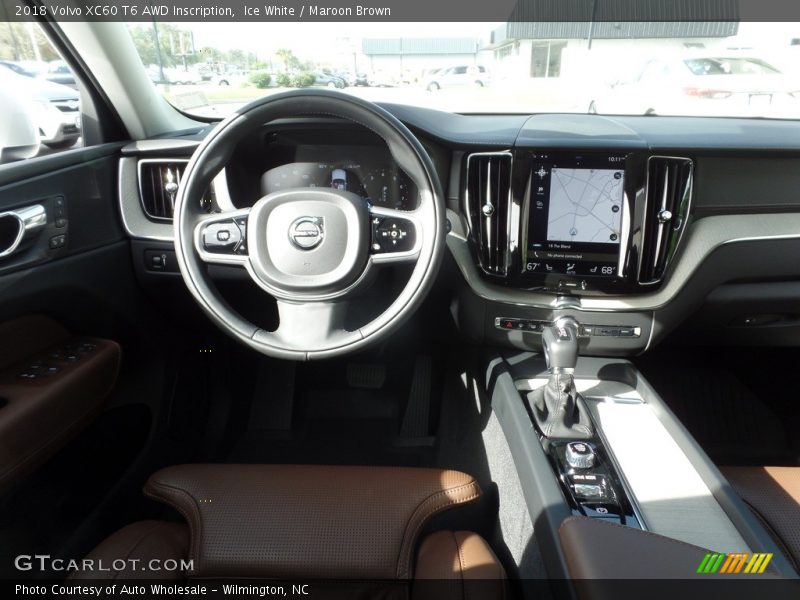 Ice White / Maroon Brown 2018 Volvo XC60 T6 AWD Inscription