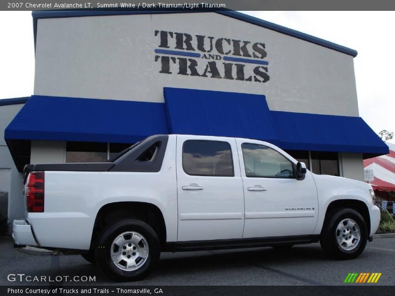 Summit White / Dark Titanium/Light Titanium 2007 Chevrolet Avalanche LT