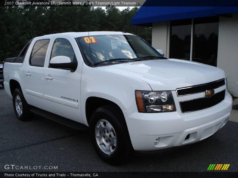 Summit White / Dark Titanium/Light Titanium 2007 Chevrolet Avalanche LT