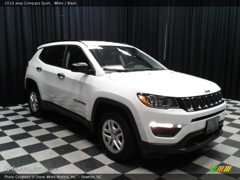 White / Black 2019 Jeep Compass Sport