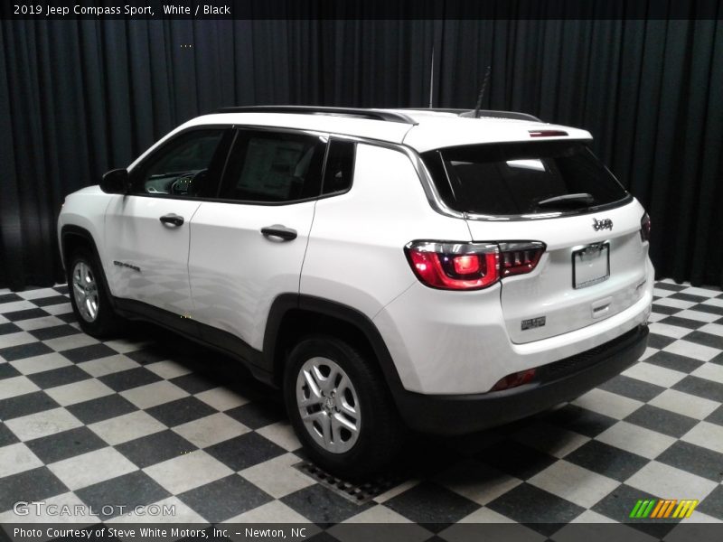 White / Black 2019 Jeep Compass Sport