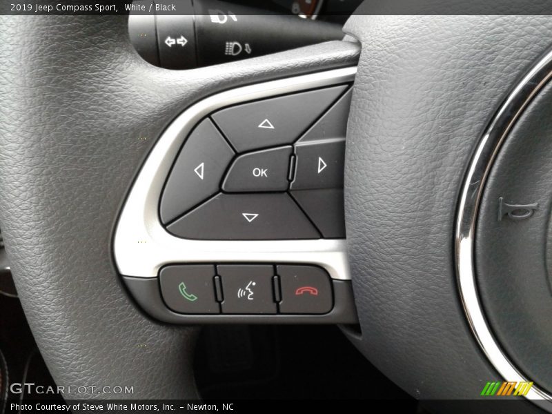 White / Black 2019 Jeep Compass Sport