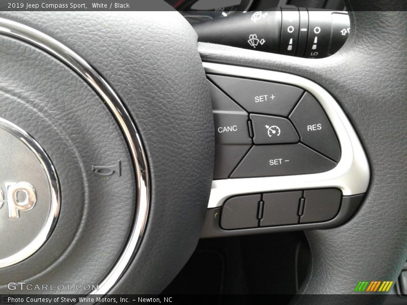 White / Black 2019 Jeep Compass Sport