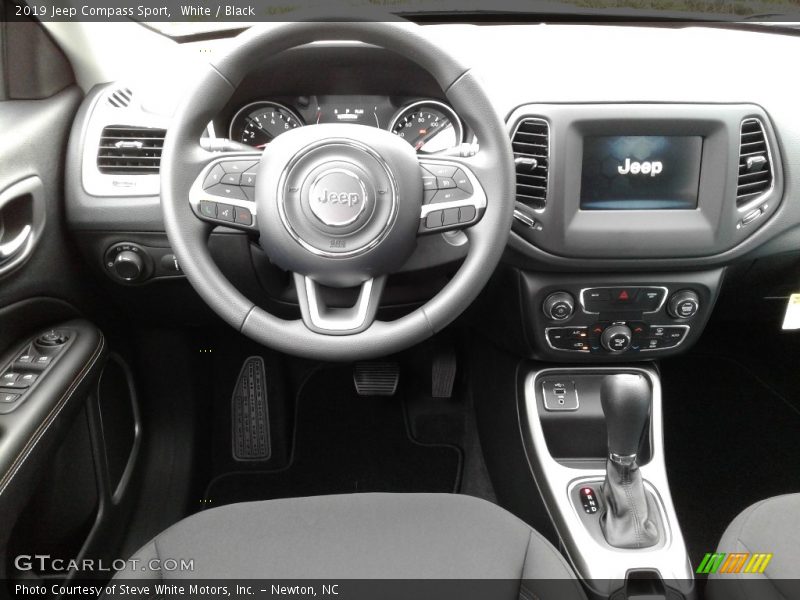 White / Black 2019 Jeep Compass Sport