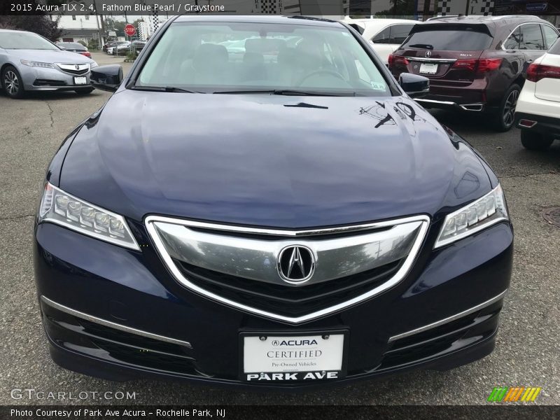 Fathom Blue Pearl / Graystone 2015 Acura TLX 2.4