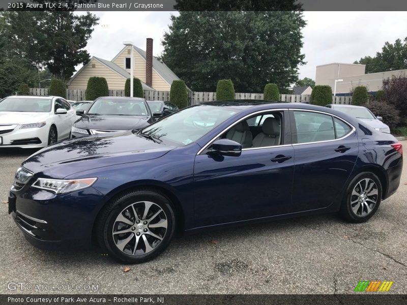 Fathom Blue Pearl / Graystone 2015 Acura TLX 2.4