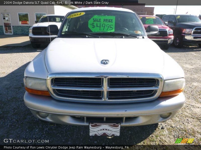 Bright White / Dark Slate Gray 2004 Dodge Dakota SLT Quad Cab 4x4