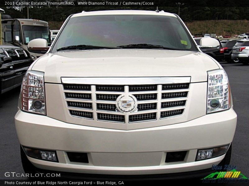 White Diamond Tricoat / Cashmere/Cocoa 2011 Cadillac Escalade Premium AWD