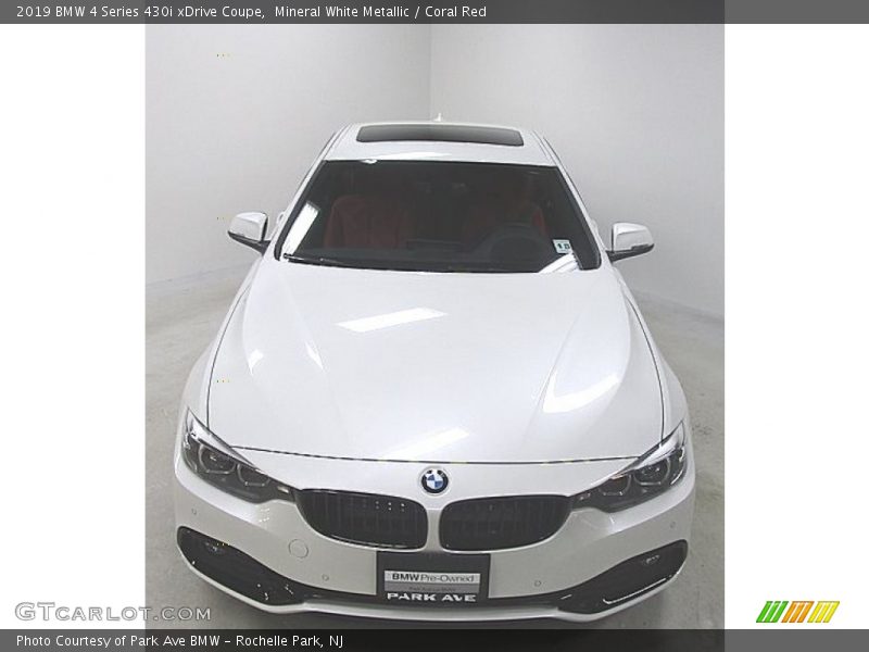 Mineral White Metallic / Coral Red 2019 BMW 4 Series 430i xDrive Coupe