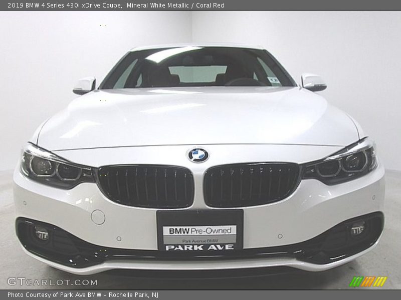 Mineral White Metallic / Coral Red 2019 BMW 4 Series 430i xDrive Coupe