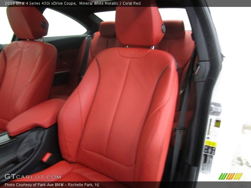 Mineral White Metallic / Coral Red 2019 BMW 4 Series 430i xDrive Coupe