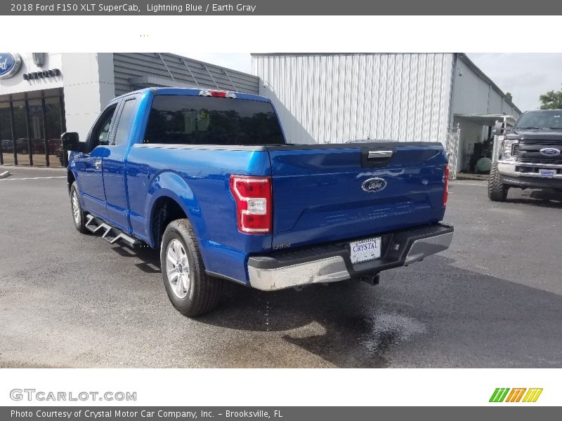 Lightning Blue / Earth Gray 2018 Ford F150 XLT SuperCab