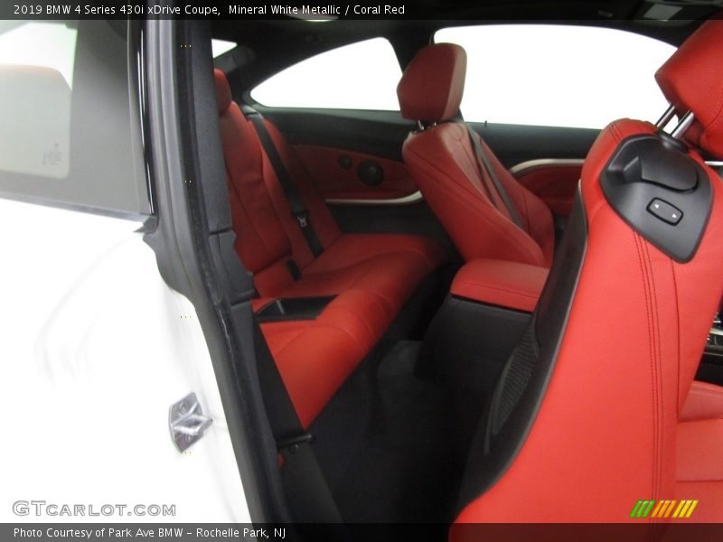 Mineral White Metallic / Coral Red 2019 BMW 4 Series 430i xDrive Coupe