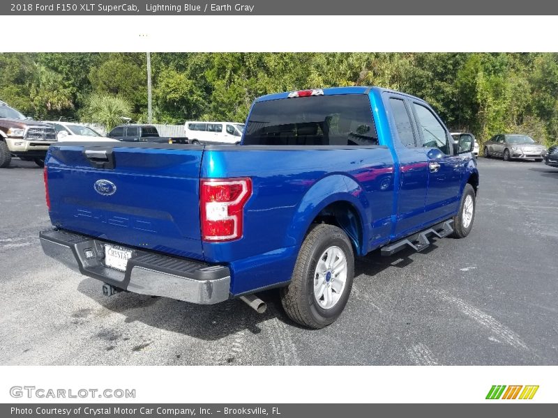 Lightning Blue / Earth Gray 2018 Ford F150 XLT SuperCab