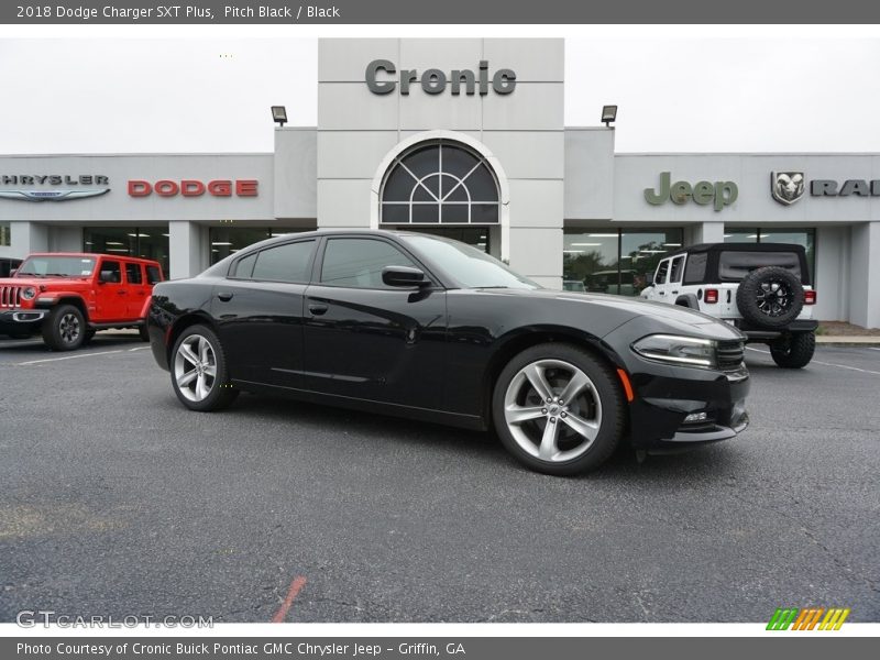 Pitch Black / Black 2018 Dodge Charger SXT Plus