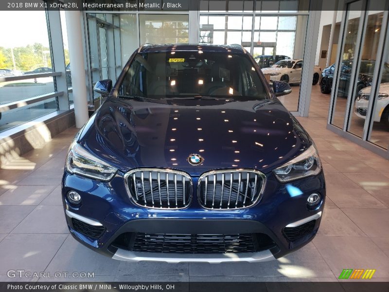Mediterranean Blue Metallic / Black 2018 BMW X1 xDrive28i