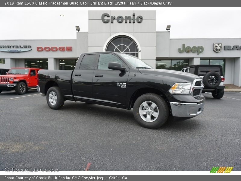 Brilliant Black Crystal Pearl / Black/Diesel Gray 2019 Ram 1500 Classic Tradesman Quad Cab