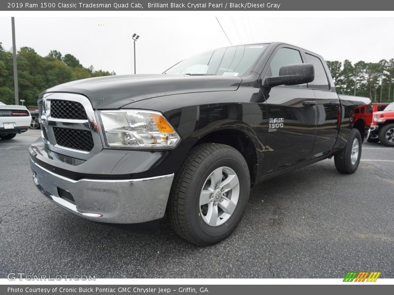 Brilliant Black Crystal Pearl / Black/Diesel Gray 2019 Ram 1500 Classic Tradesman Quad Cab