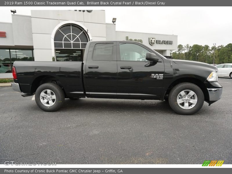 Brilliant Black Crystal Pearl / Black/Diesel Gray 2019 Ram 1500 Classic Tradesman Quad Cab