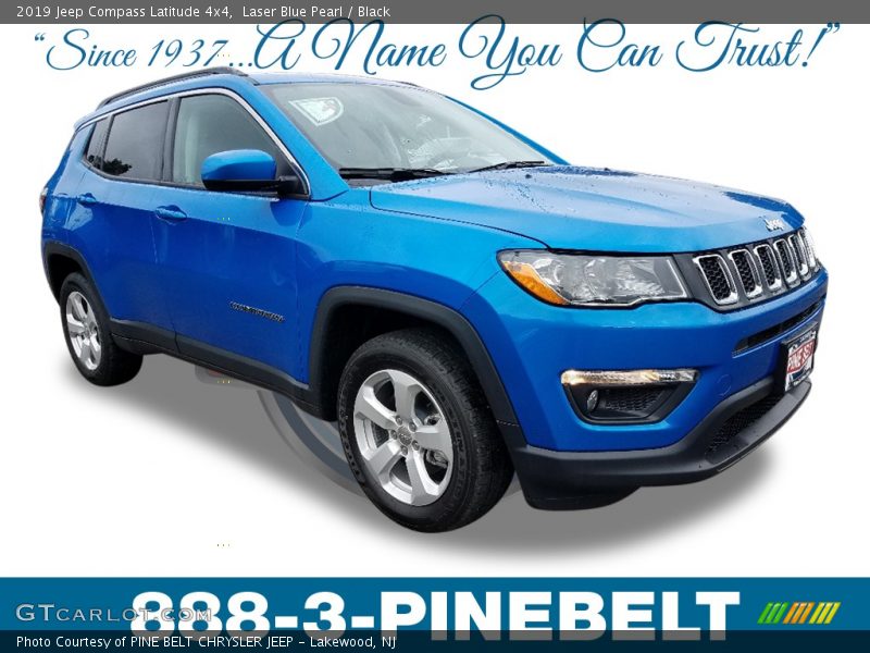 Laser Blue Pearl / Black 2019 Jeep Compass Latitude 4x4