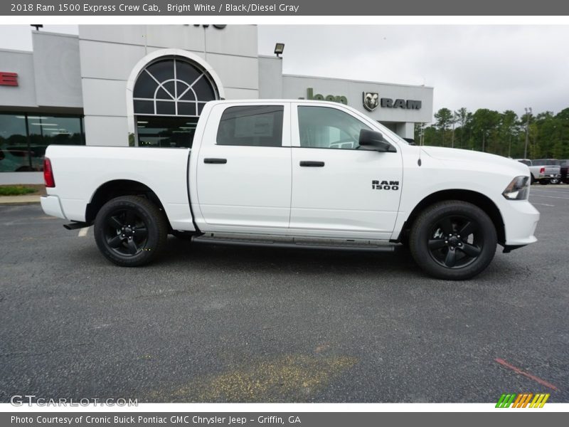 Bright White / Black/Diesel Gray 2018 Ram 1500 Express Crew Cab