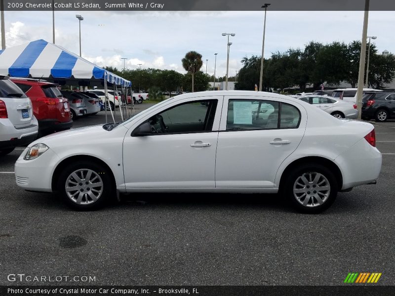 Summit White / Gray 2009 Chevrolet Cobalt LS Sedan