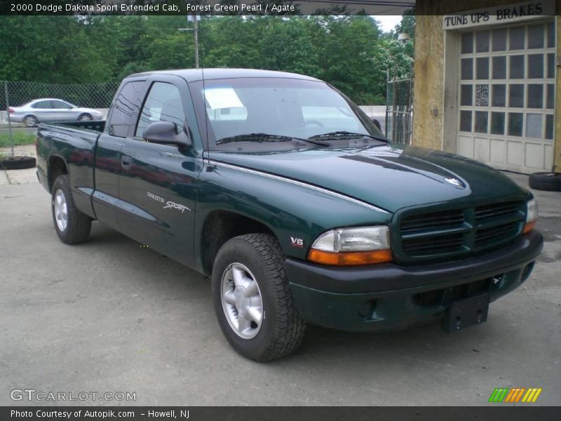 Forest Green Pearl / Agate 2000 Dodge Dakota Sport Extended Cab
