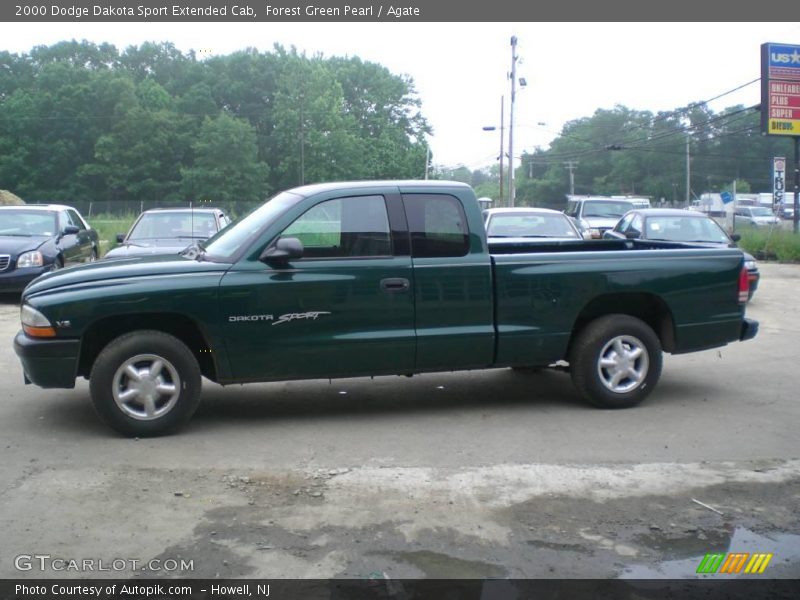 Forest Green Pearl / Agate 2000 Dodge Dakota Sport Extended Cab