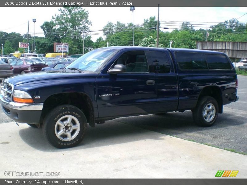 Patriot Blue Pearl / Agate 2000 Dodge Dakota SLT Extended Cab 4x4