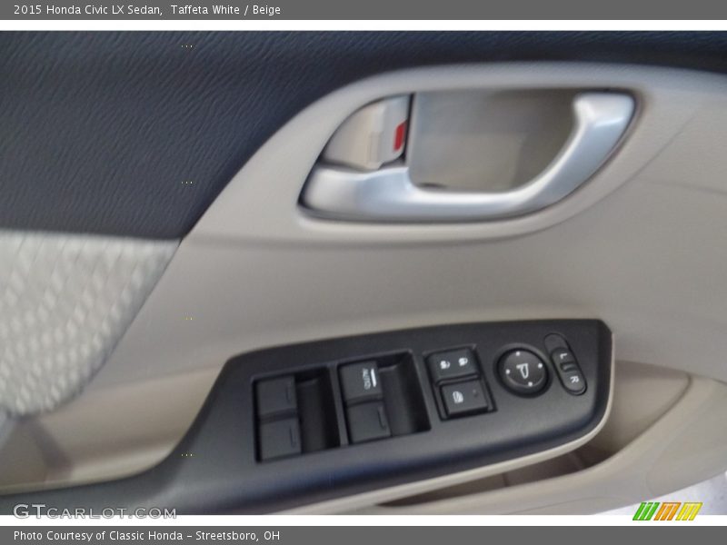Taffeta White / Beige 2015 Honda Civic LX Sedan