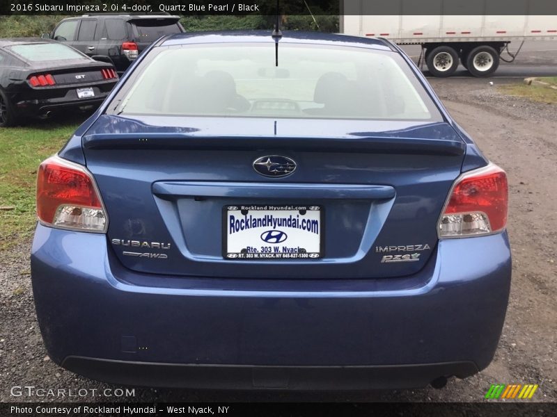 Quartz Blue Pearl / Black 2016 Subaru Impreza 2.0i 4-door
