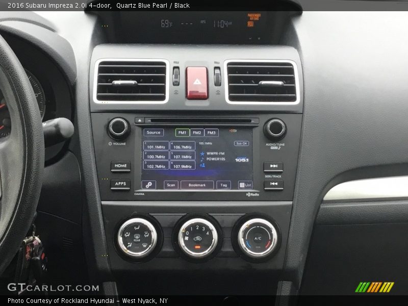 Quartz Blue Pearl / Black 2016 Subaru Impreza 2.0i 4-door