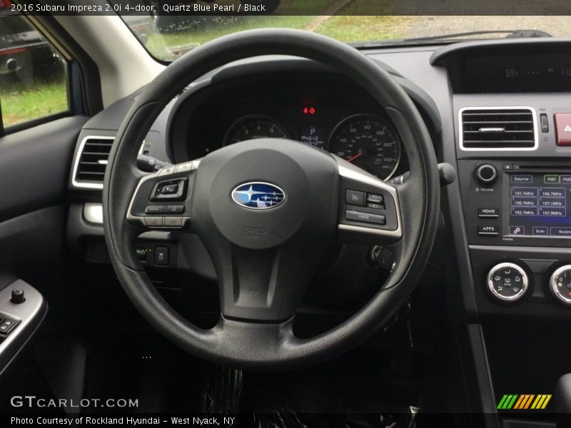Quartz Blue Pearl / Black 2016 Subaru Impreza 2.0i 4-door